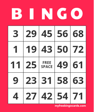 Making bingo cards with words